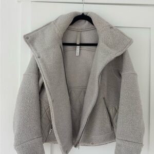 Lululemon Cozy Gray Sherpa Jacket